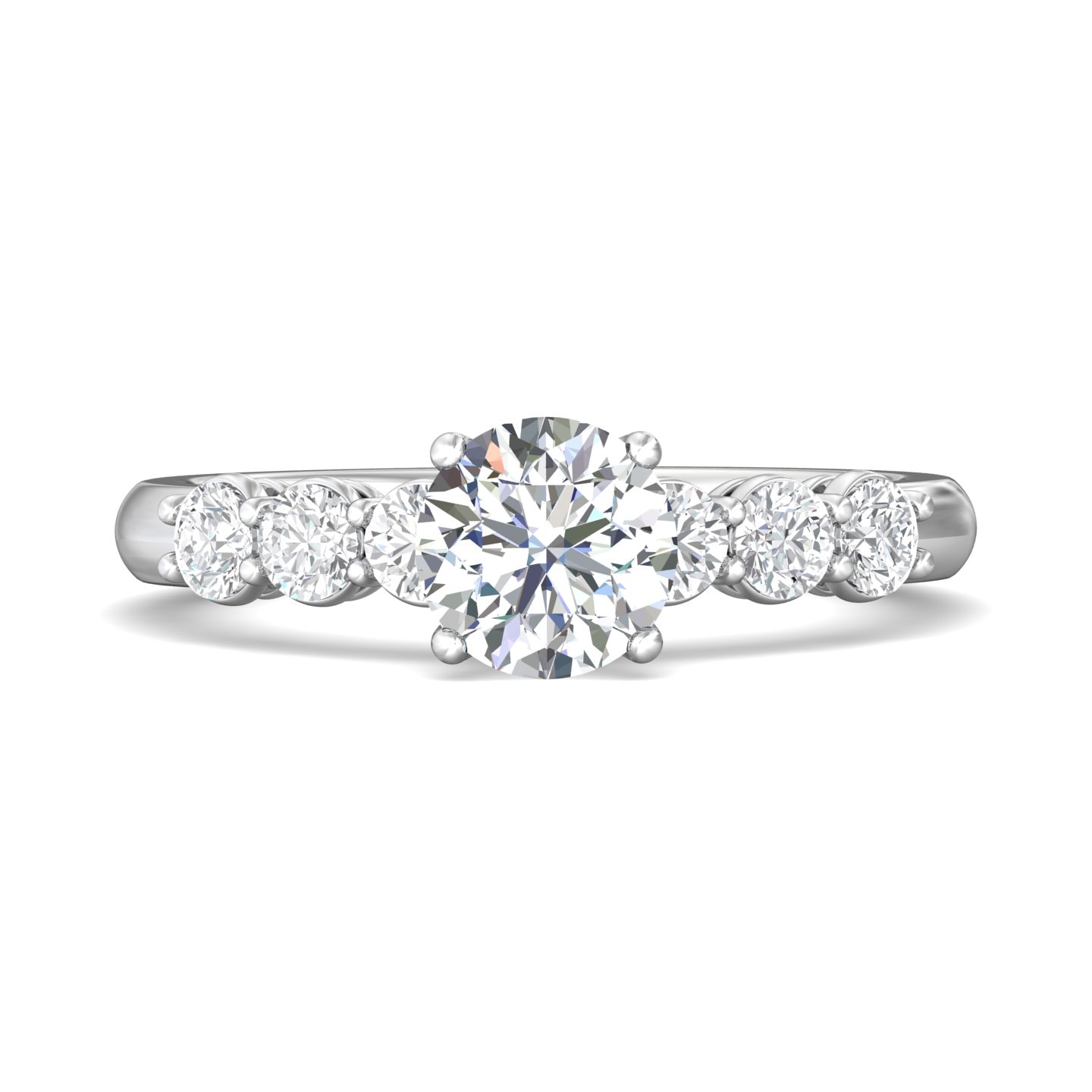 Channel/Shared Prong Engagement Ring — style DERSP02AS