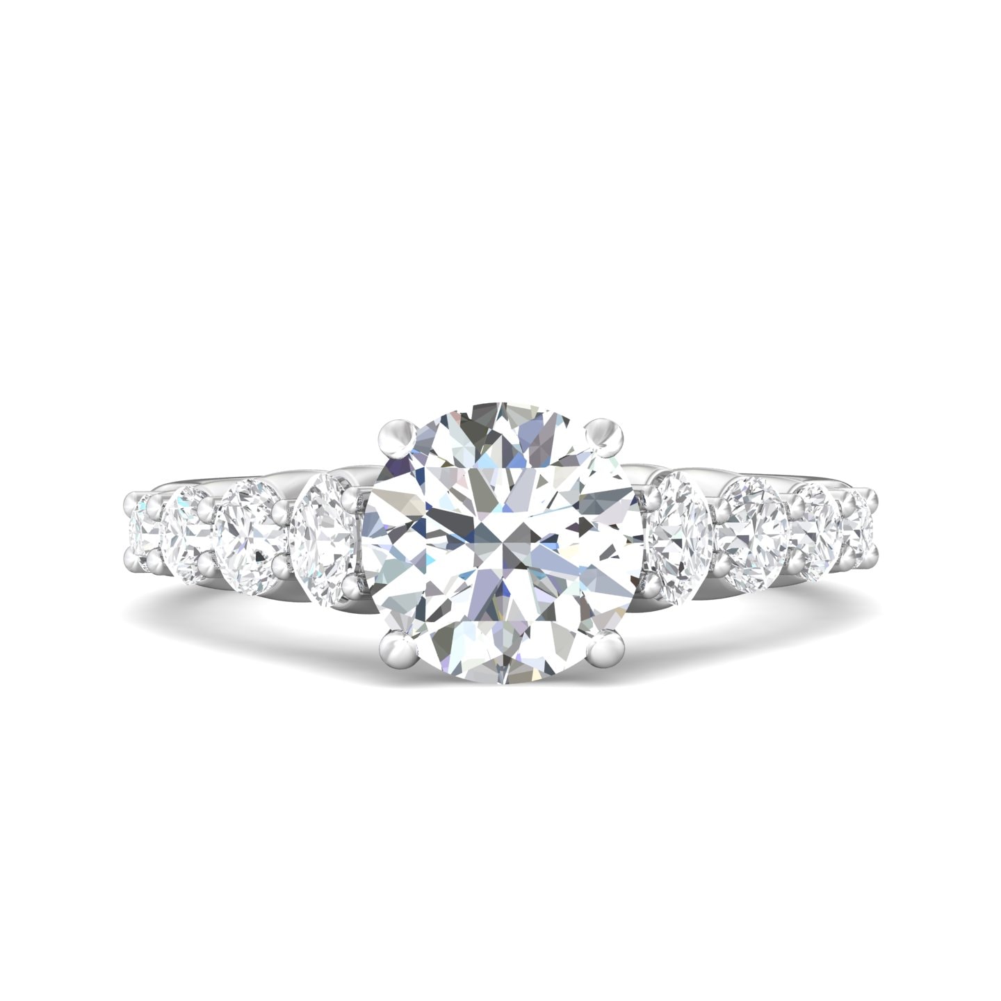 Channel/Shared Prong Engagement Ring — style DERSP05MR