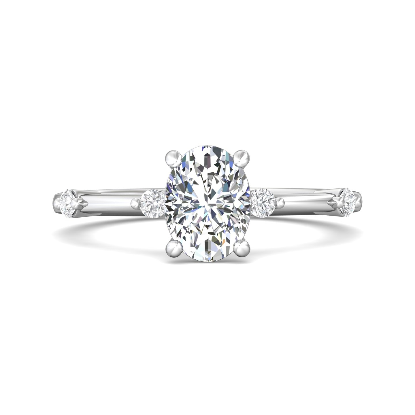 Channel/Shared Prong Engagement Ring — style DERSP10