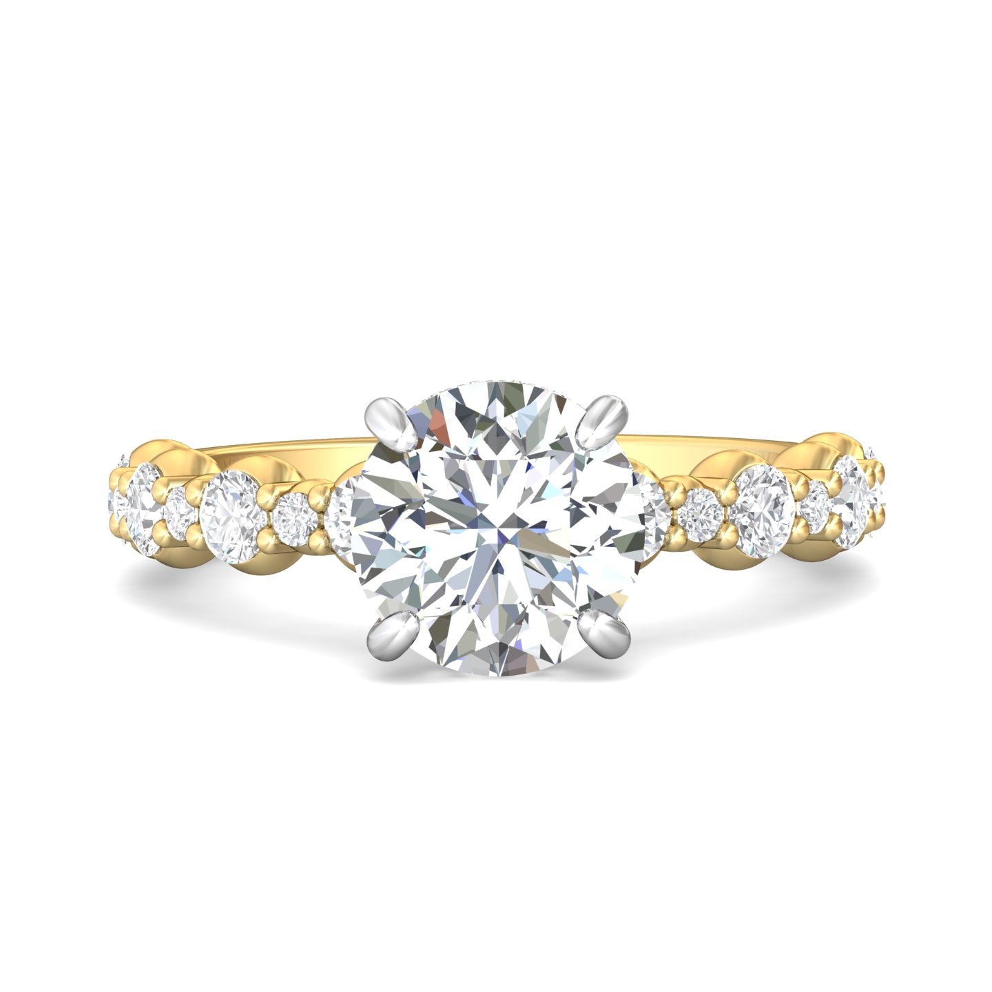 Channel/Shared Prong Engagement Ring — style DERSP14S2R