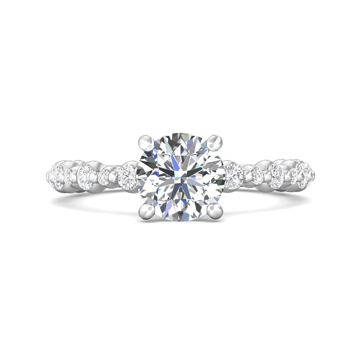 Channel/Shared Prong Engagement Ring — style DERSP14XS