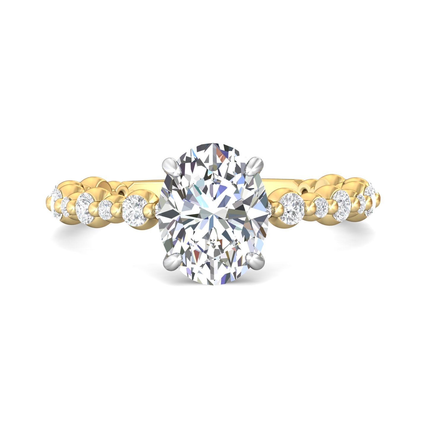 Channel/Shared Prong Engagement Ring — style DERSP14XS2