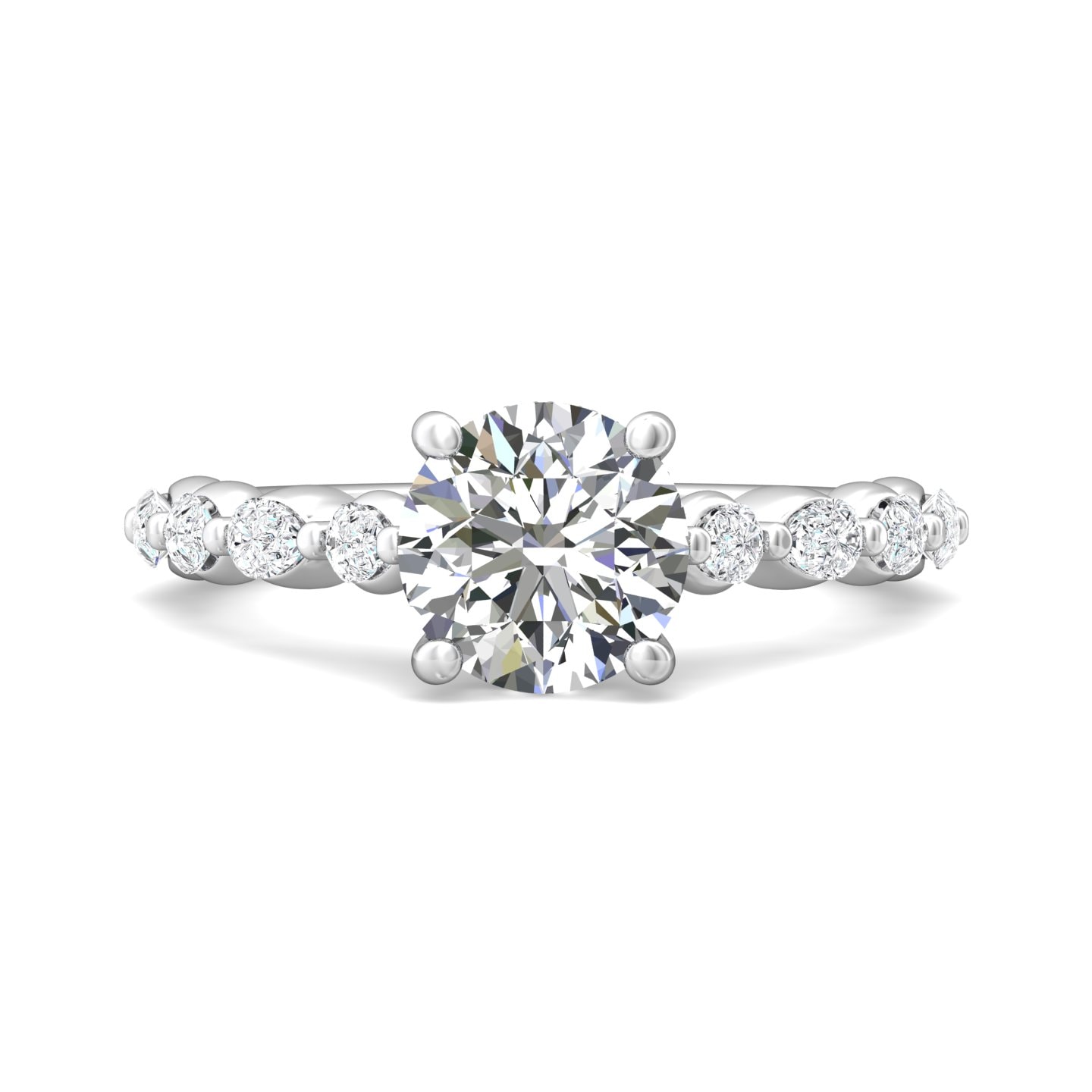Channel/Shared Prong Engagement Ring — style DERSP24XSR