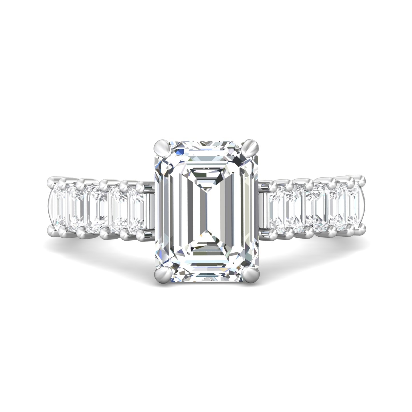 Channel/Shared Prong Engagement Ring — style DERSP25SEC
