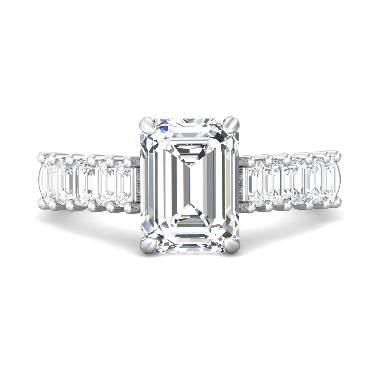 Channel/Shared Prong Engagement Ring — style DERSP25SECR