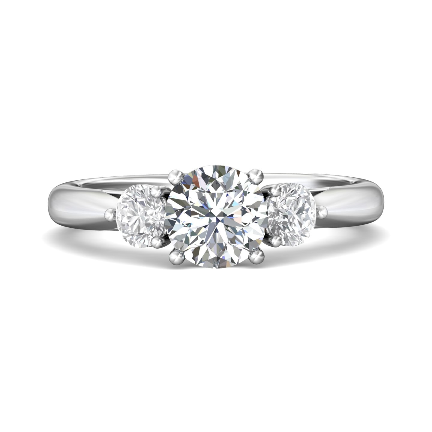 Three Stone Engagement Ring — style DERT02S
