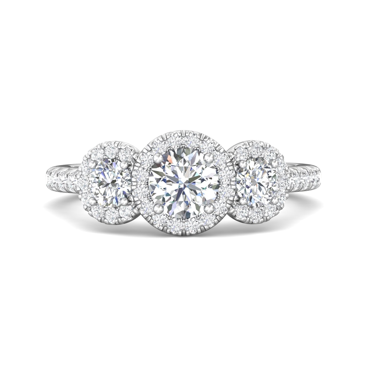 Three Stone Engagement Ring — style DERT03RD