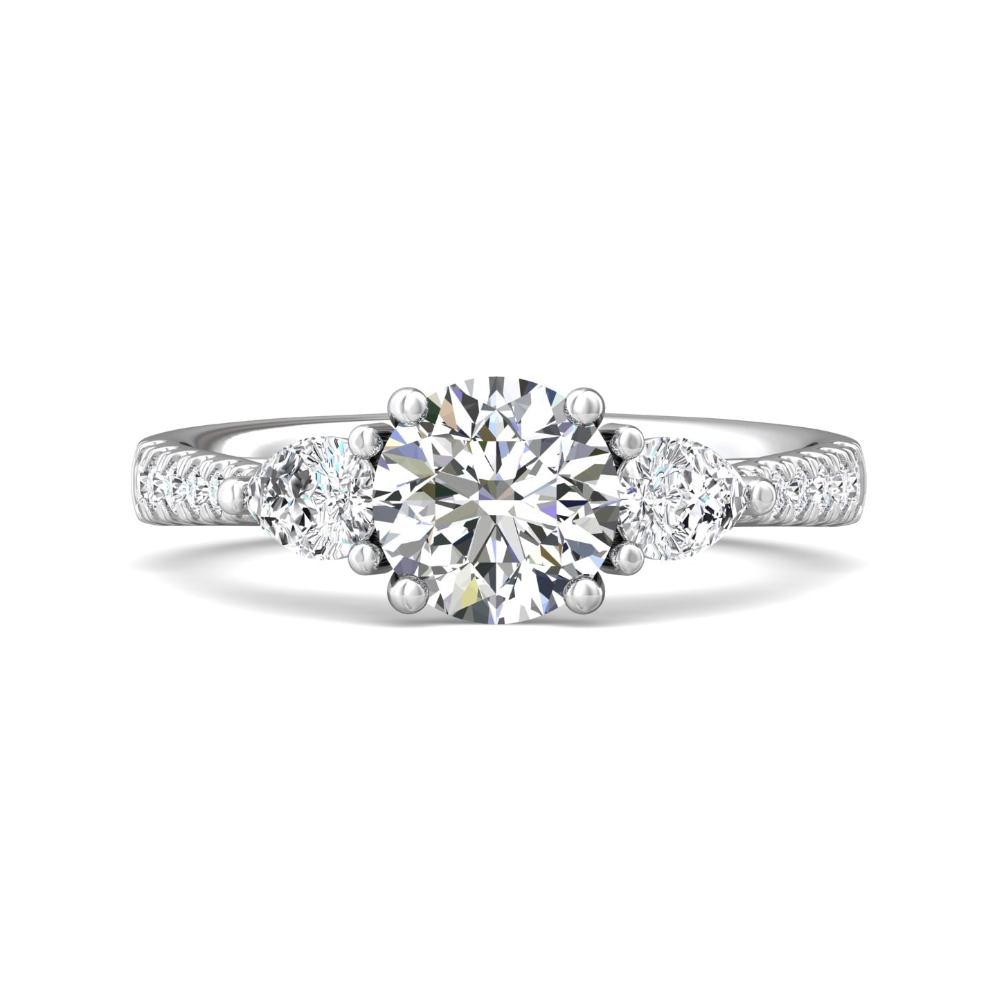 Three Stone Engagement Ring — style DERT04SPSR