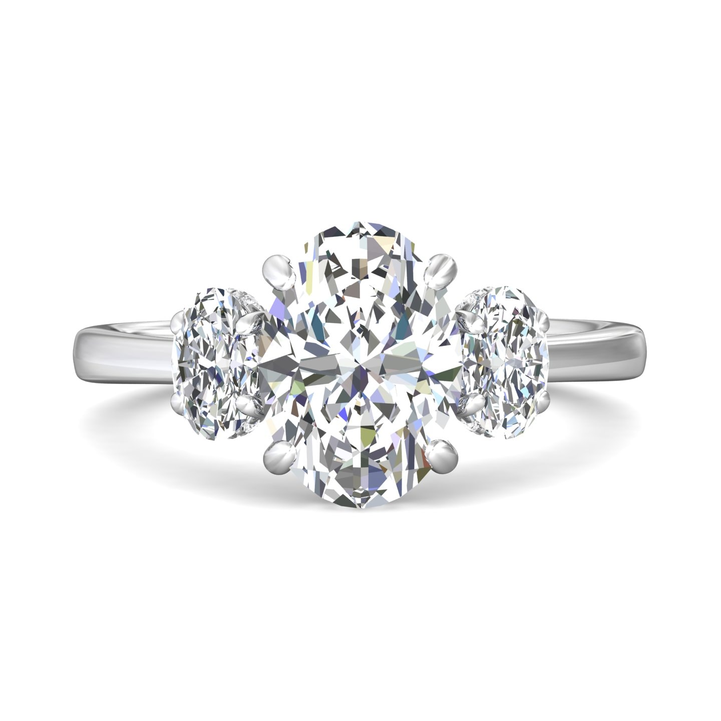 Three Stone Engagement Ring — style DERT14MOV