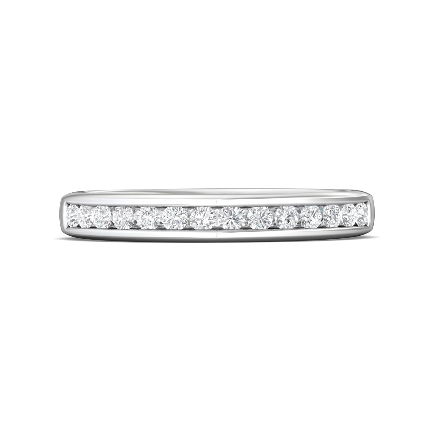 Channel/Shared Prong Wedding Band — style DWBC1-.35
