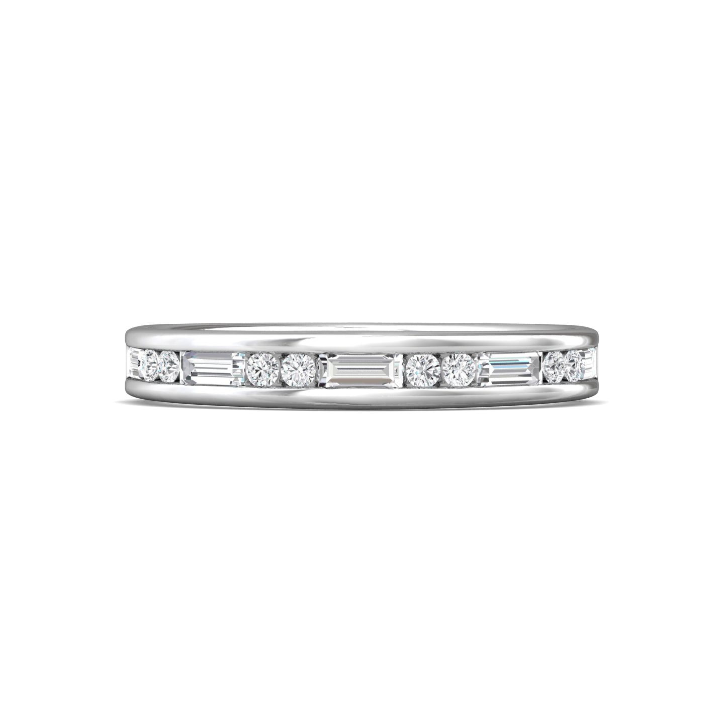 Channel/Shared Prong Wedding Band — style DWBCSB3-.50
