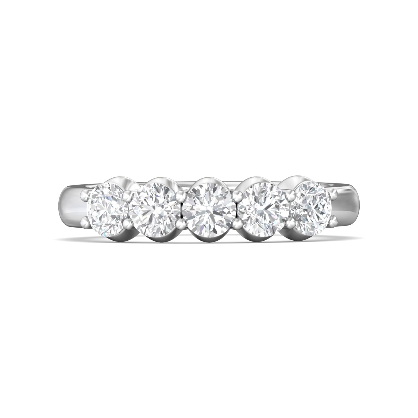 Channel/Shared Prong Wedding Band — style DWBSP1-1.00