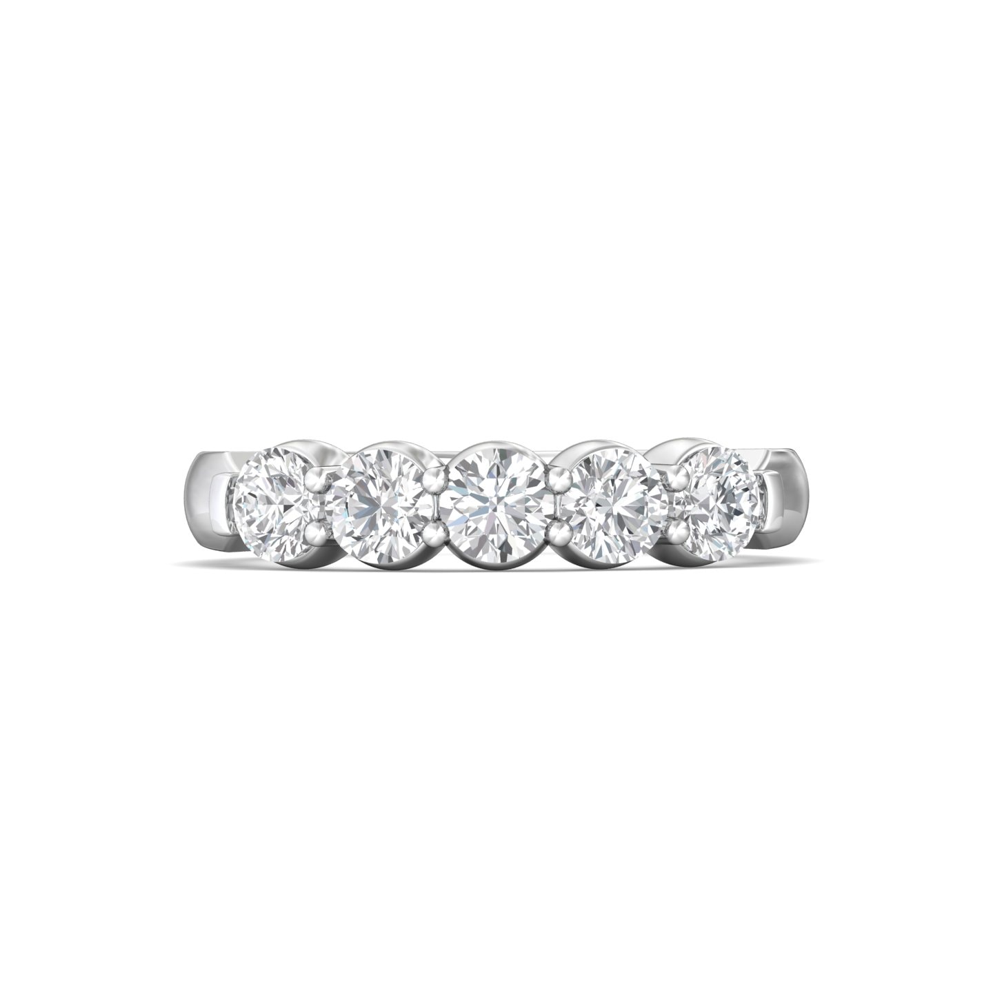 Channel/Shared Prong Wedding Band — style DWBSP10-1.00