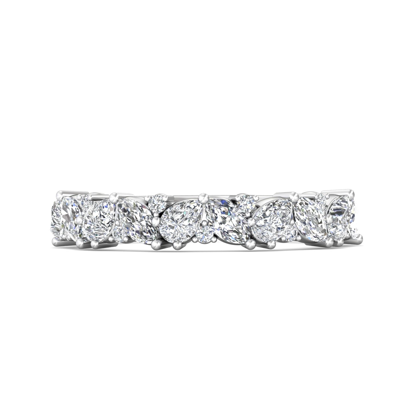 Channel/Shared Prong Wedding Band — style DWBSP16L