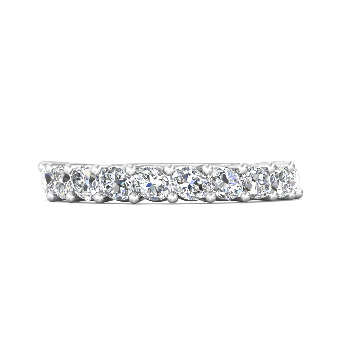 Channel/Shared Prong Wedding Band — style DWBSP17M