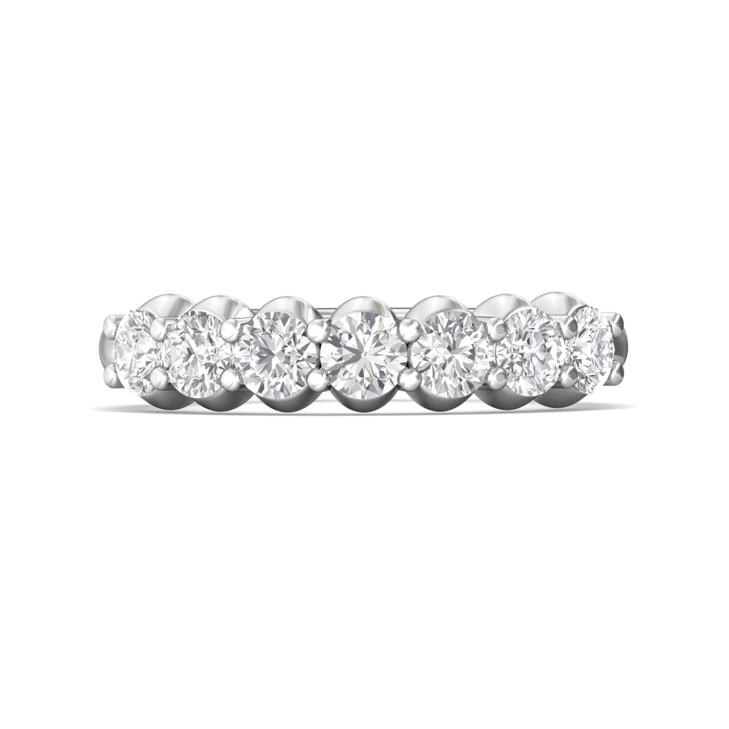 Channel/Shared Prong Wedding Band — style DWBSP2-.75