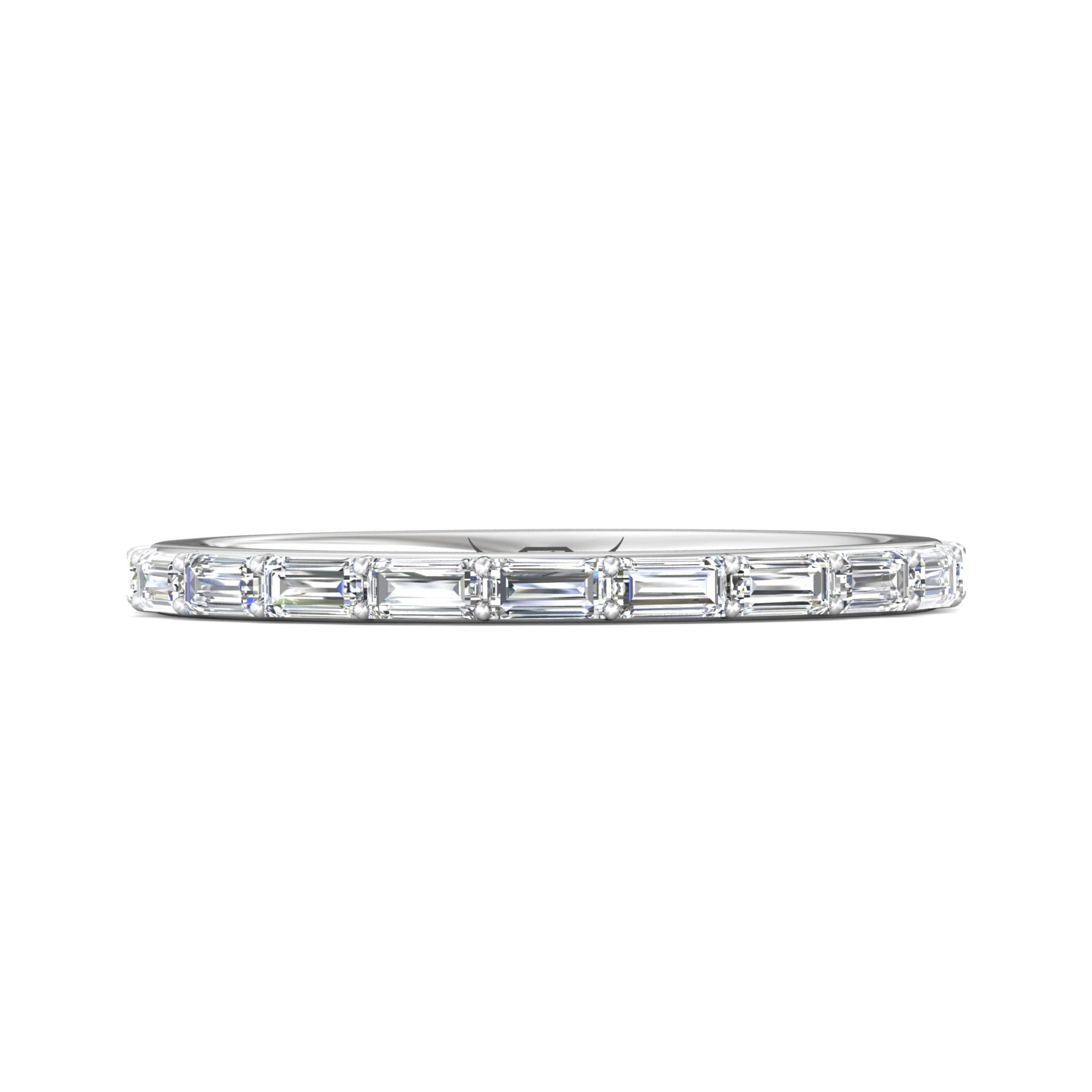 Channel/Shared Prong Wedding Band — style DWBSP20M