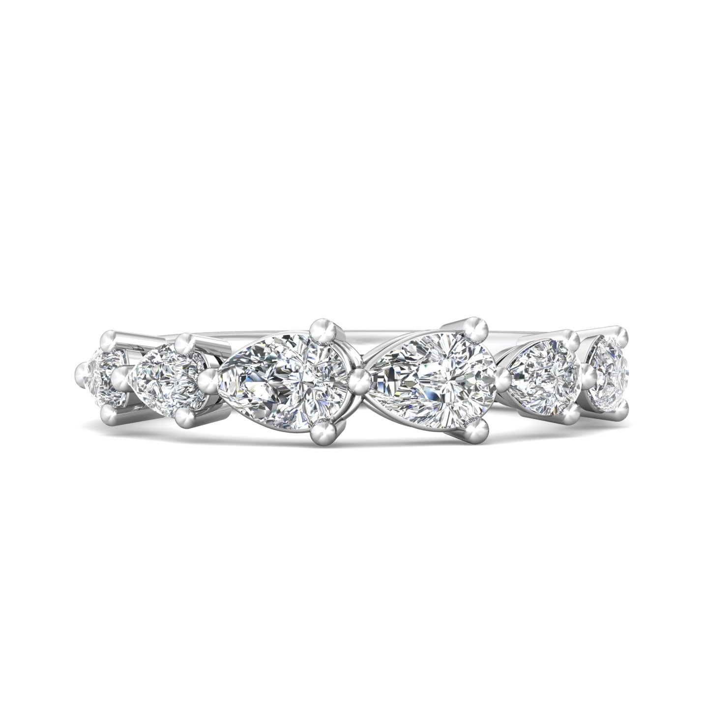 Channel/Shared Prong Wedding Band — style DWBSP24S