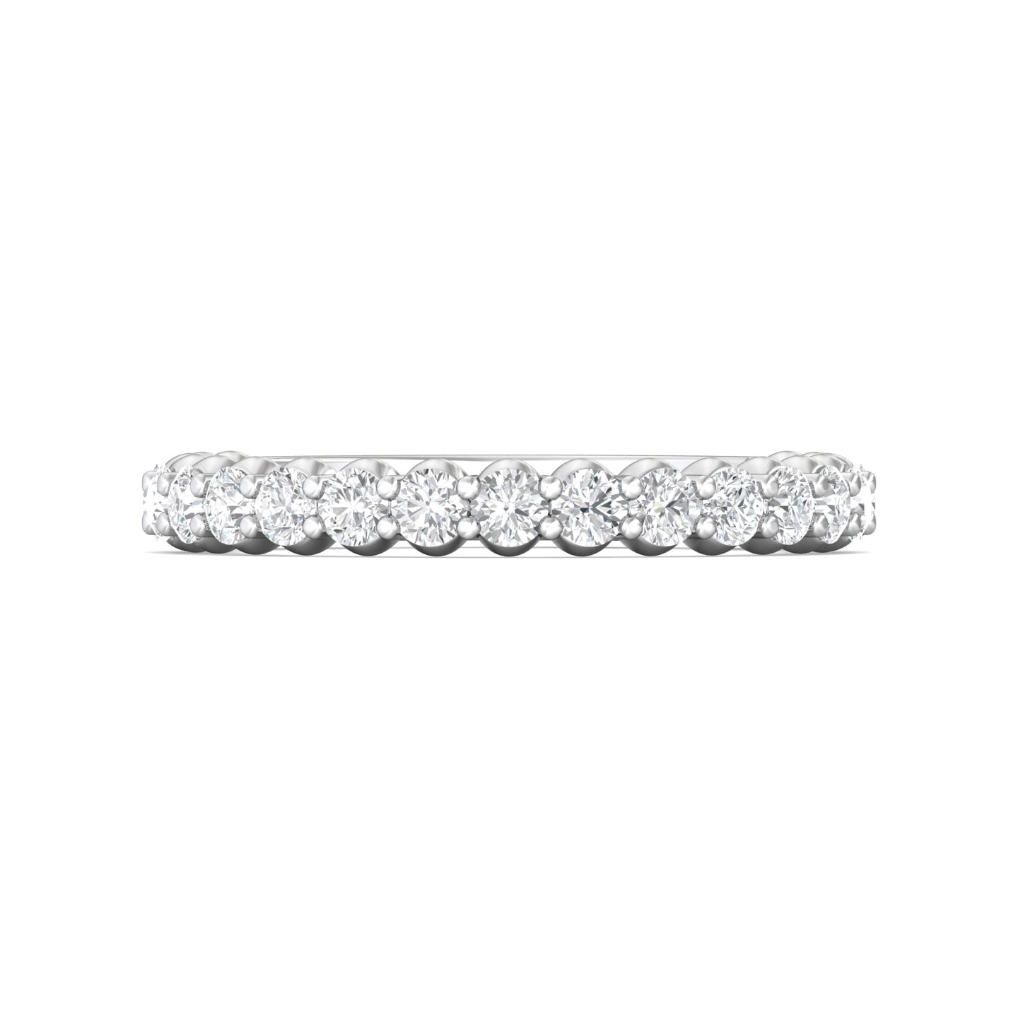 Channel/Shared Prong Wedding Band — style DWBSP3-.50-1