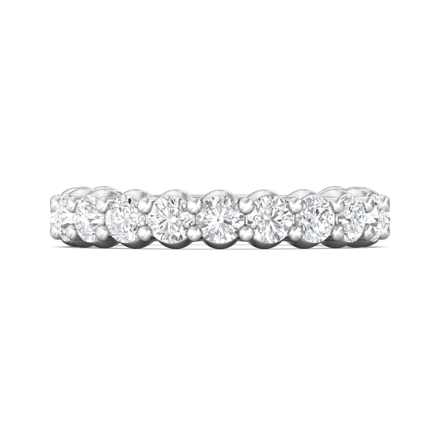 Channel/Shared Prong Wedding Band — style DWBSP3-1.00-1