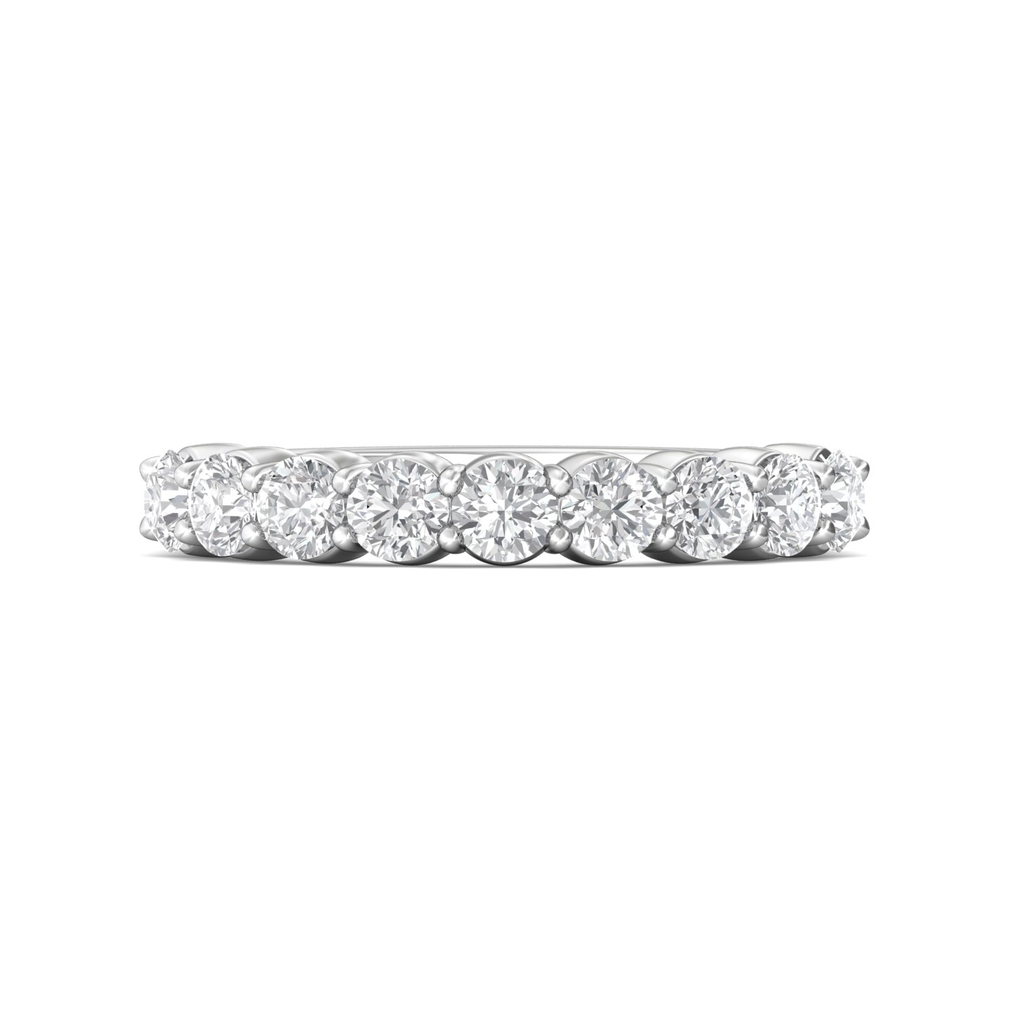 Channel/Shared Prong Wedding Band — style DWBSP3-1.00