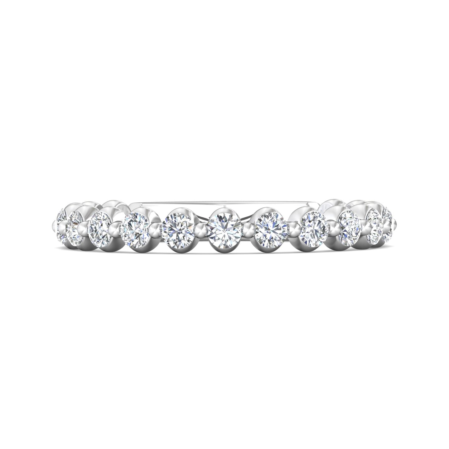 Channel/Shared Prong Wedding Band — style DWBSP9-.50-1