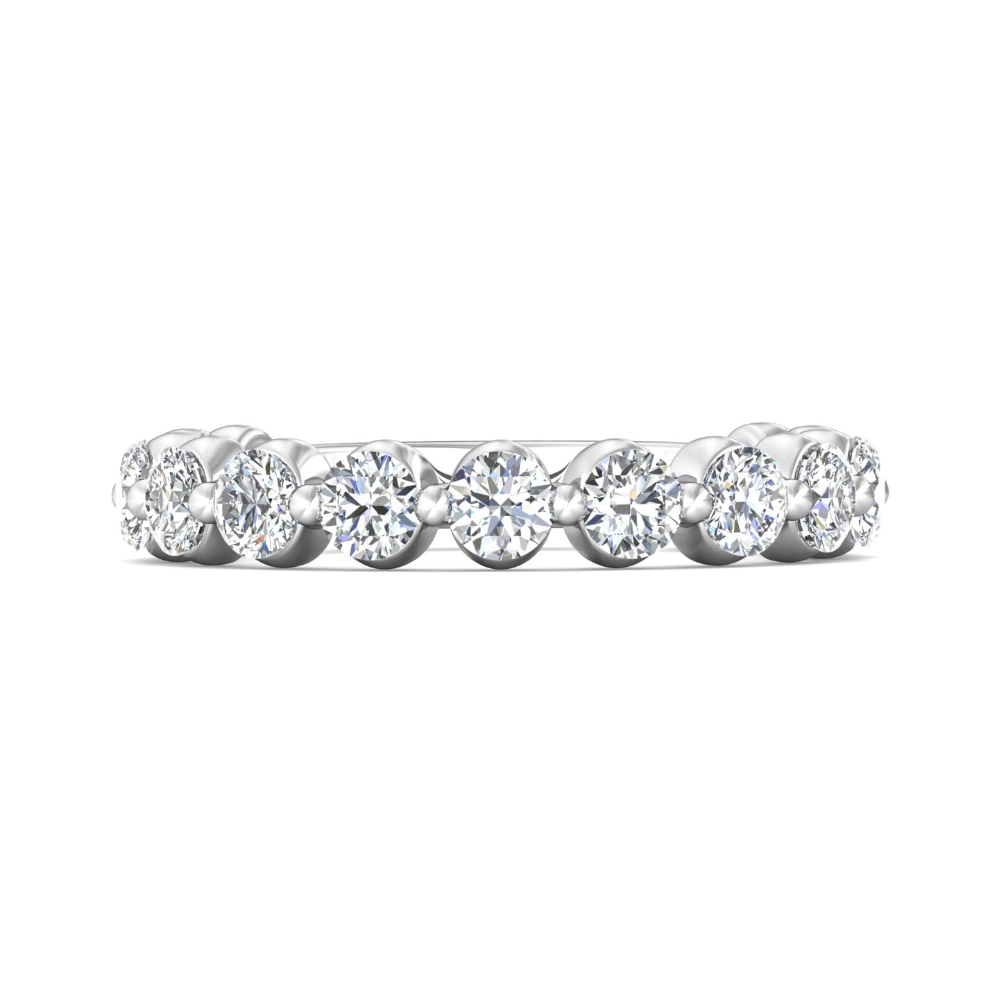 Channel/Shared Prong Wedding Band — style DWBSP9-1.00-1