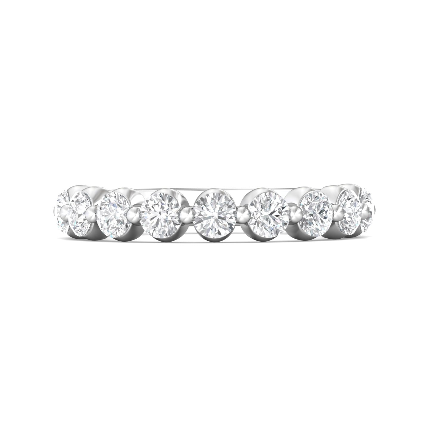 Channel/Shared Prong Wedding Band — style DWBSP9-1.00