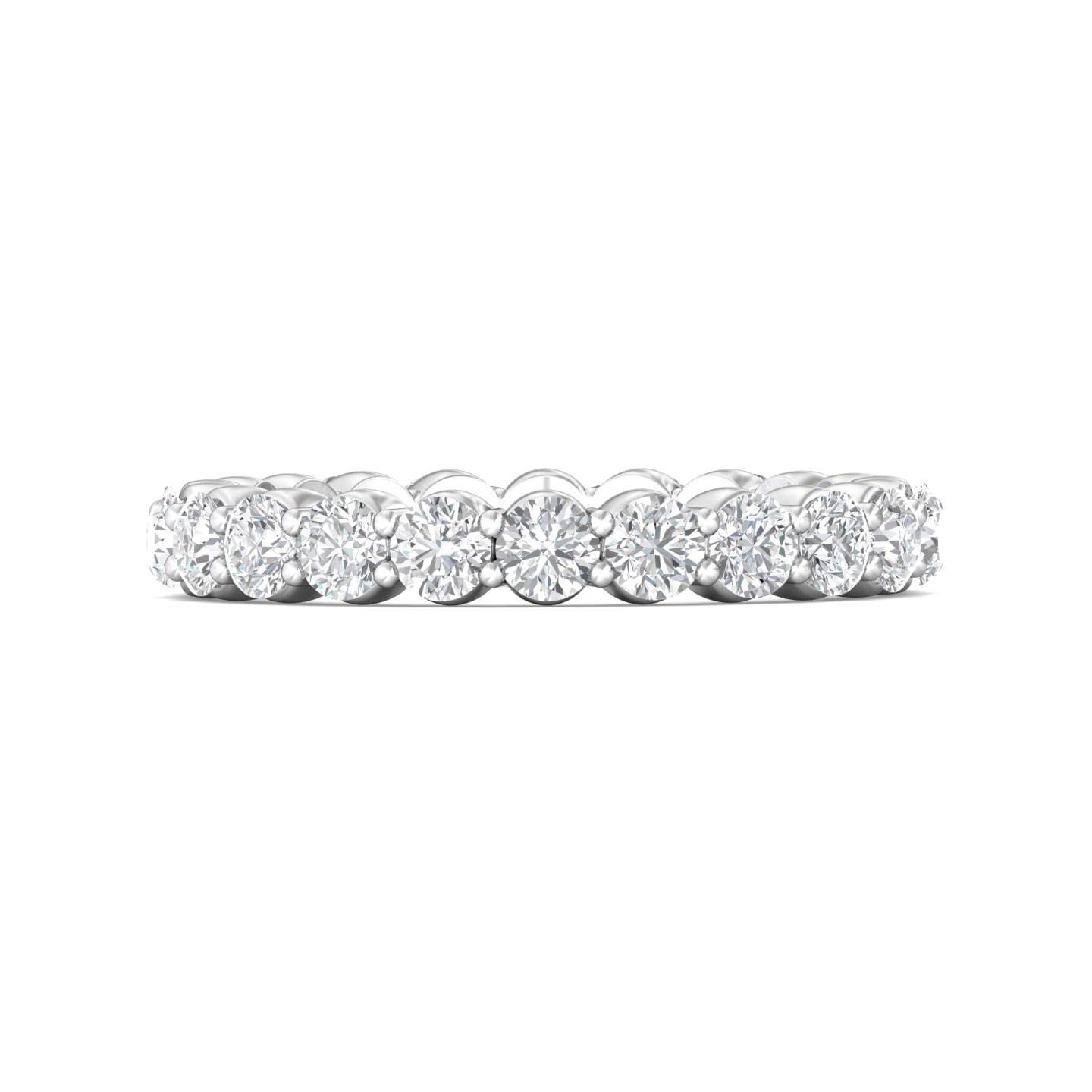 Channel/Shared Prong Wedding Band — style SPWBFR-22-1.85