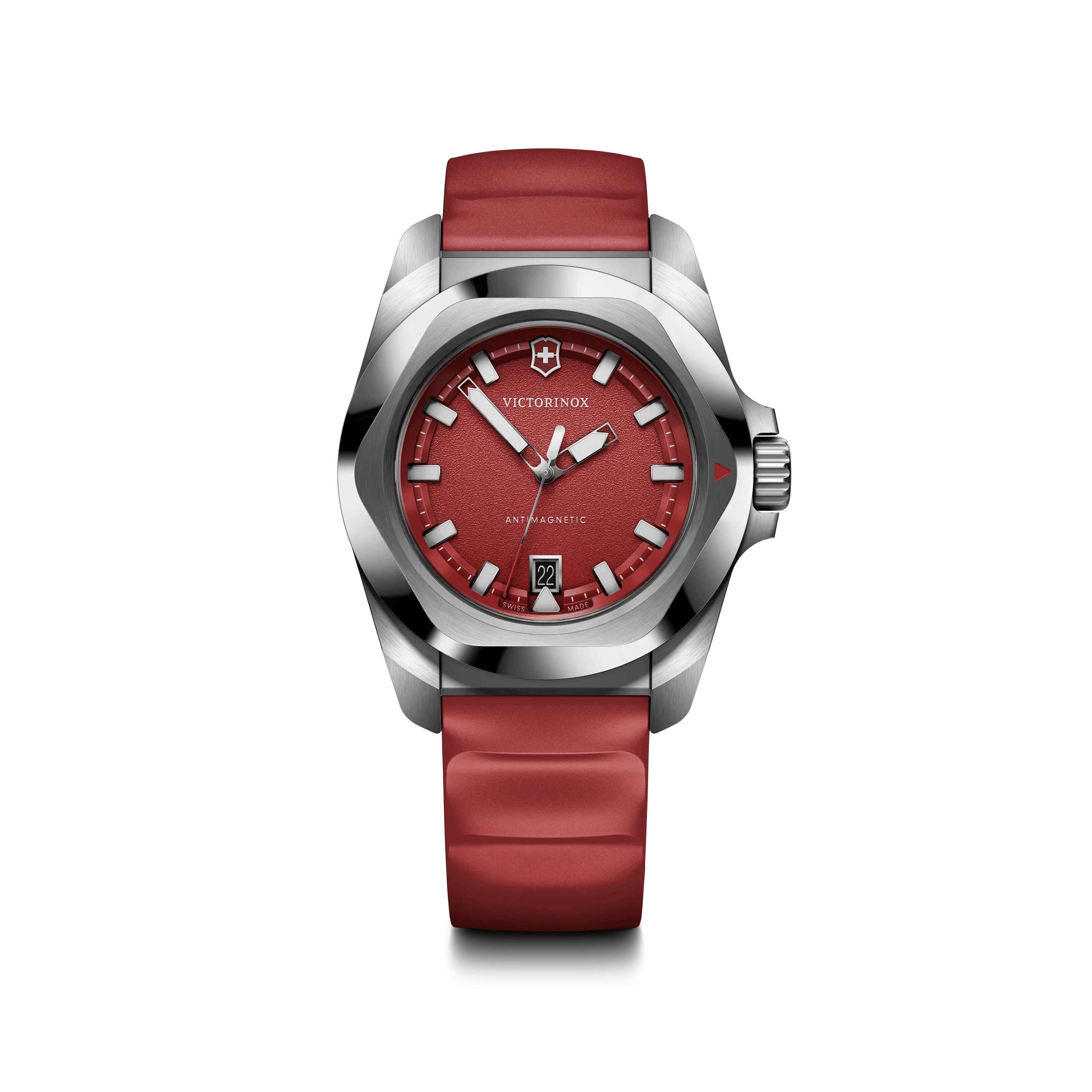 I.N.O.X. Quartz 41mm — Red Dial / Red Rubber Strap — Victorinox style 242029