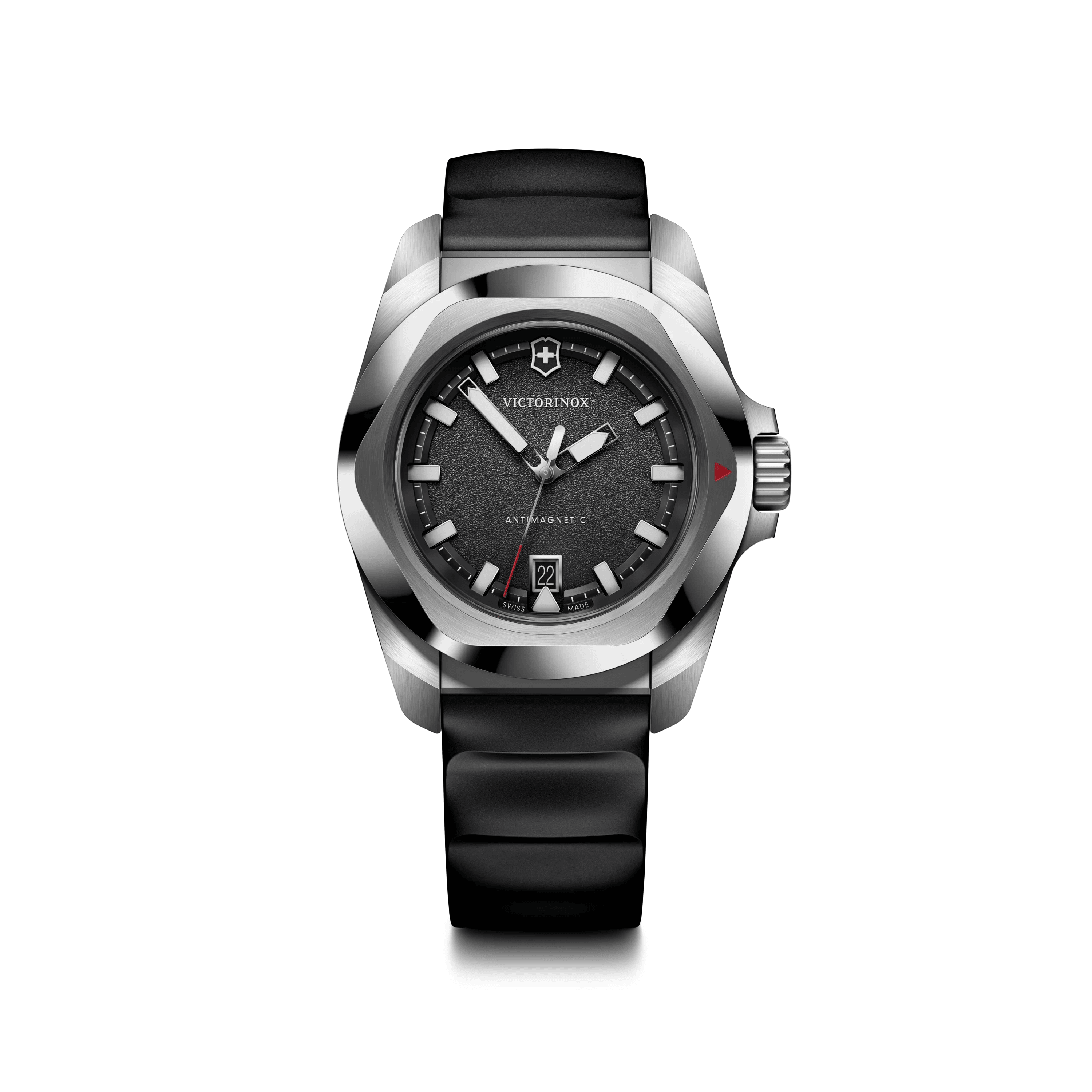 I.N.O.X. Quartz 41mm — Black Dial / Black Rubber Strap — Victorinox style 242028