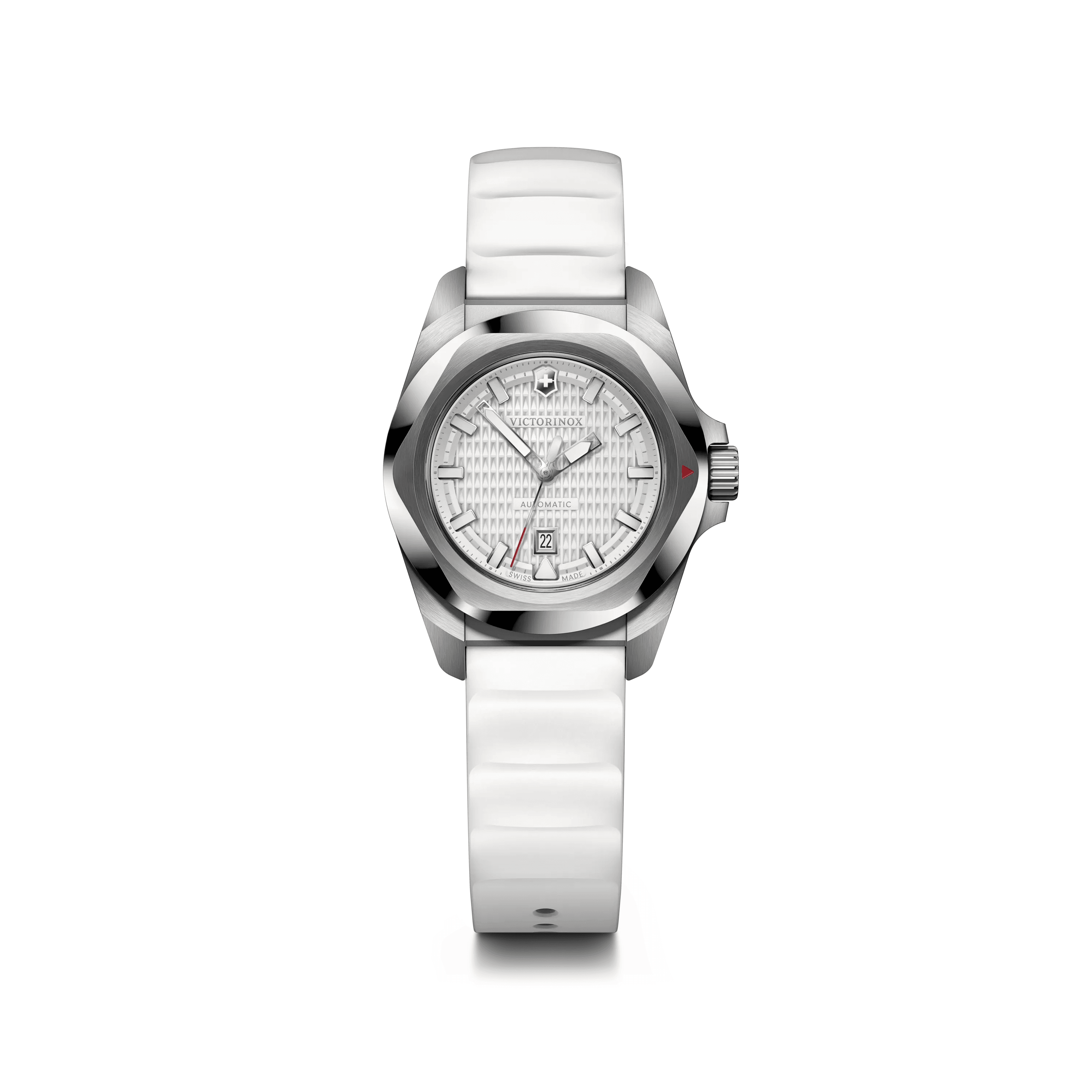 I.N.O.X. Automatic 32mm — White Dial / White Rubber Strap — Victorinox style 242027