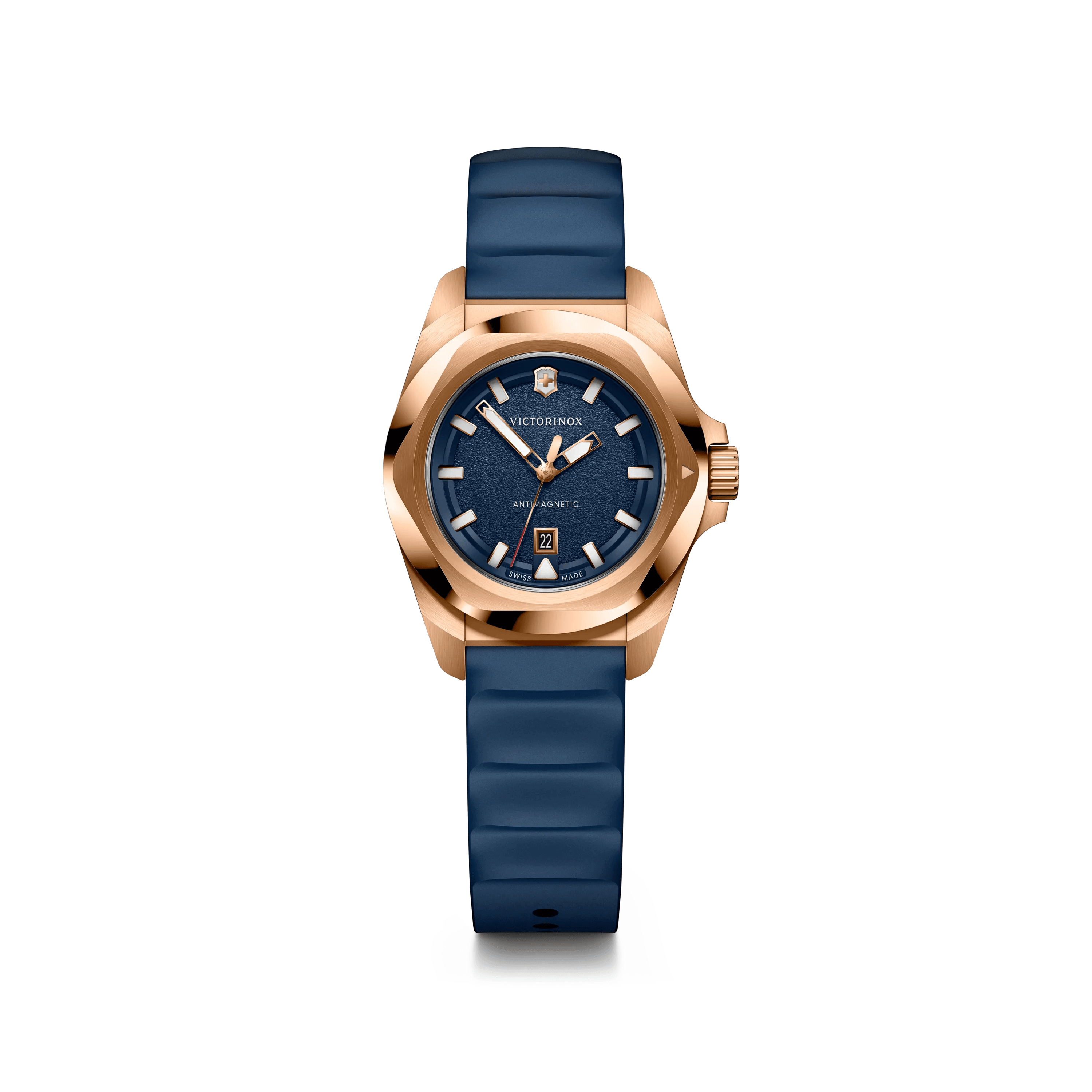 I.N.O.X. Quartz 32mm — Blue Dial / Blue Rubber Strap — Victorinox style 242035