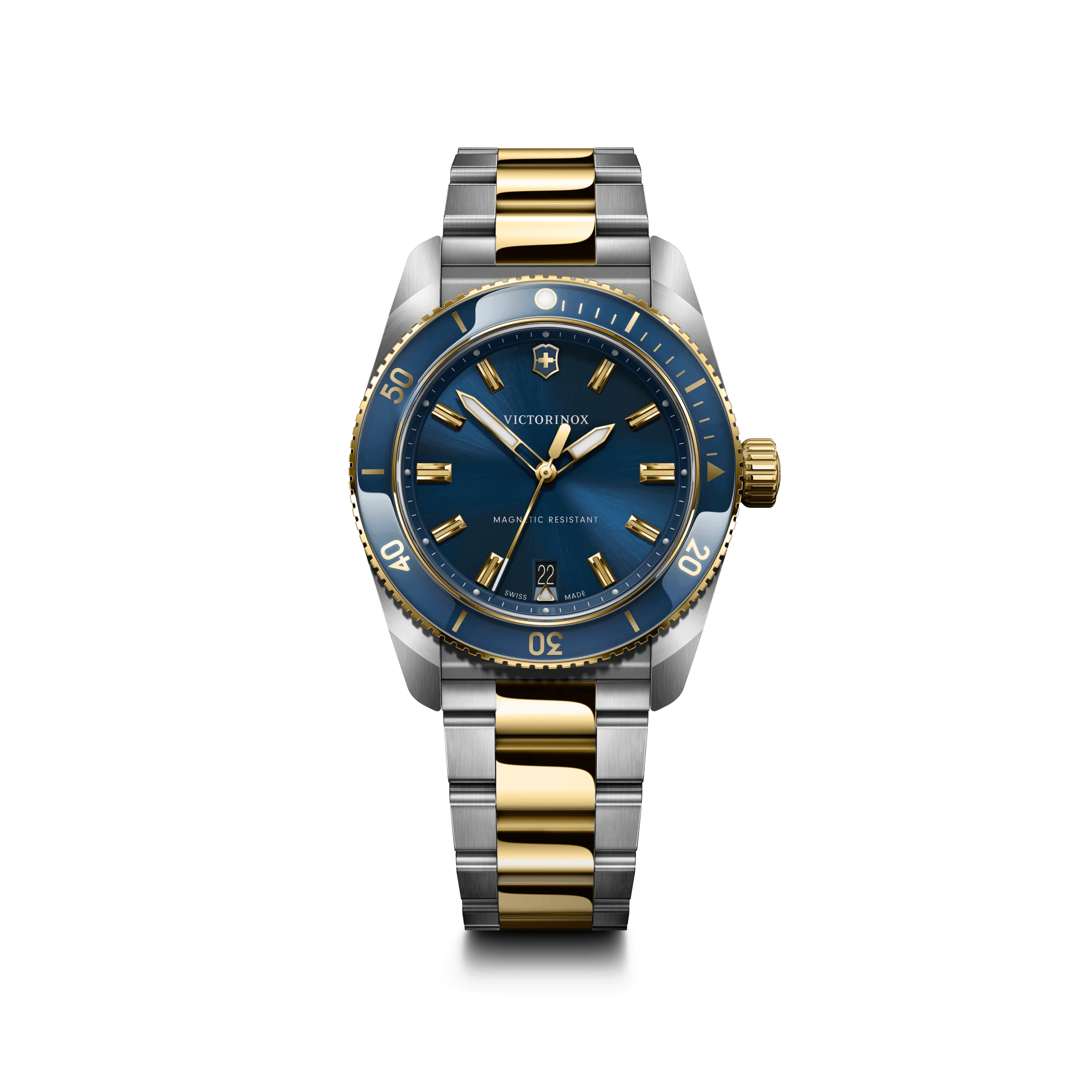 Maverick Quartz 39mm — Blue Dial / Steel Bracelet — Victorinox style 242100