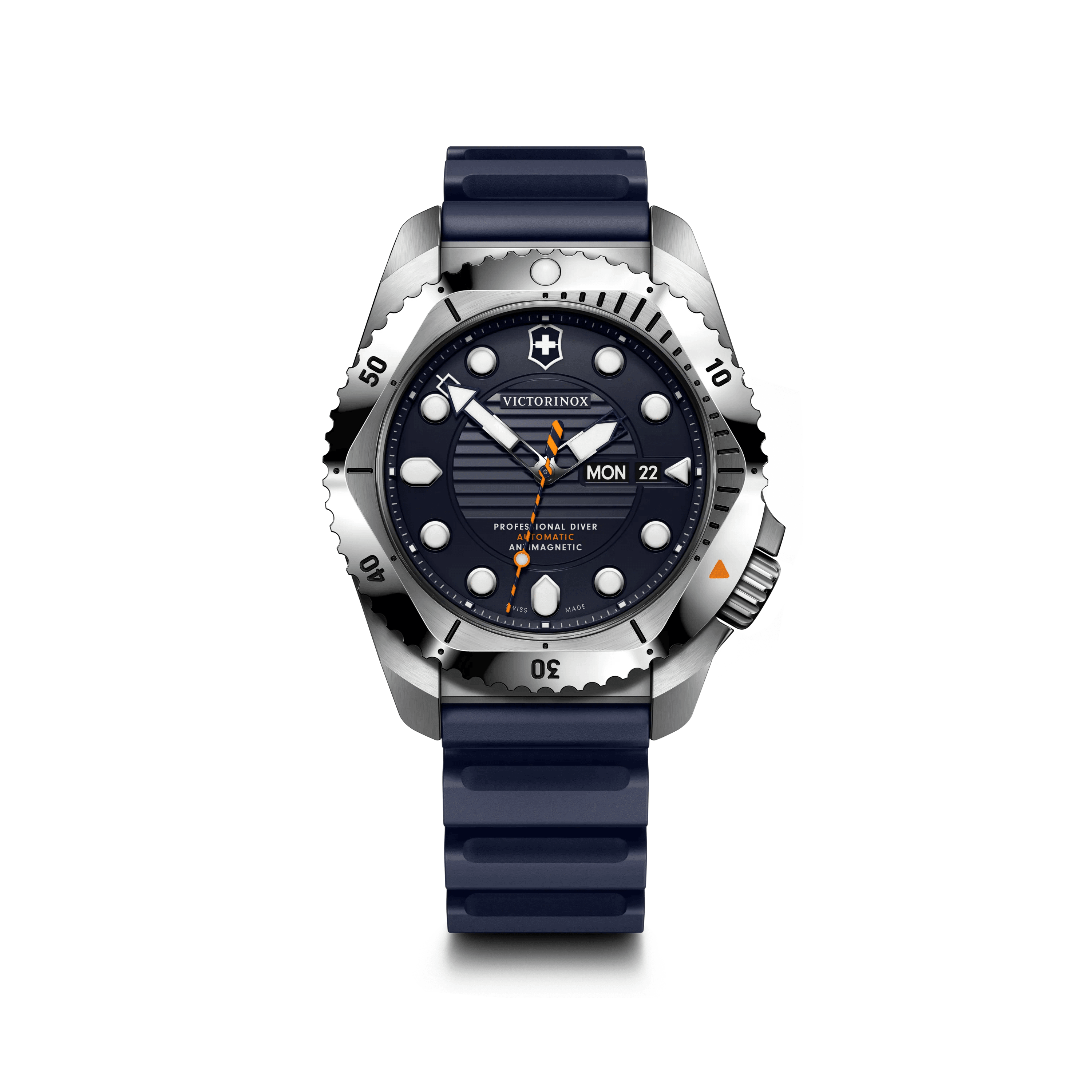 Dive Pro Automatic 43mm — Blue Dial / Blue Rubber Strap — Victorinox style 241995