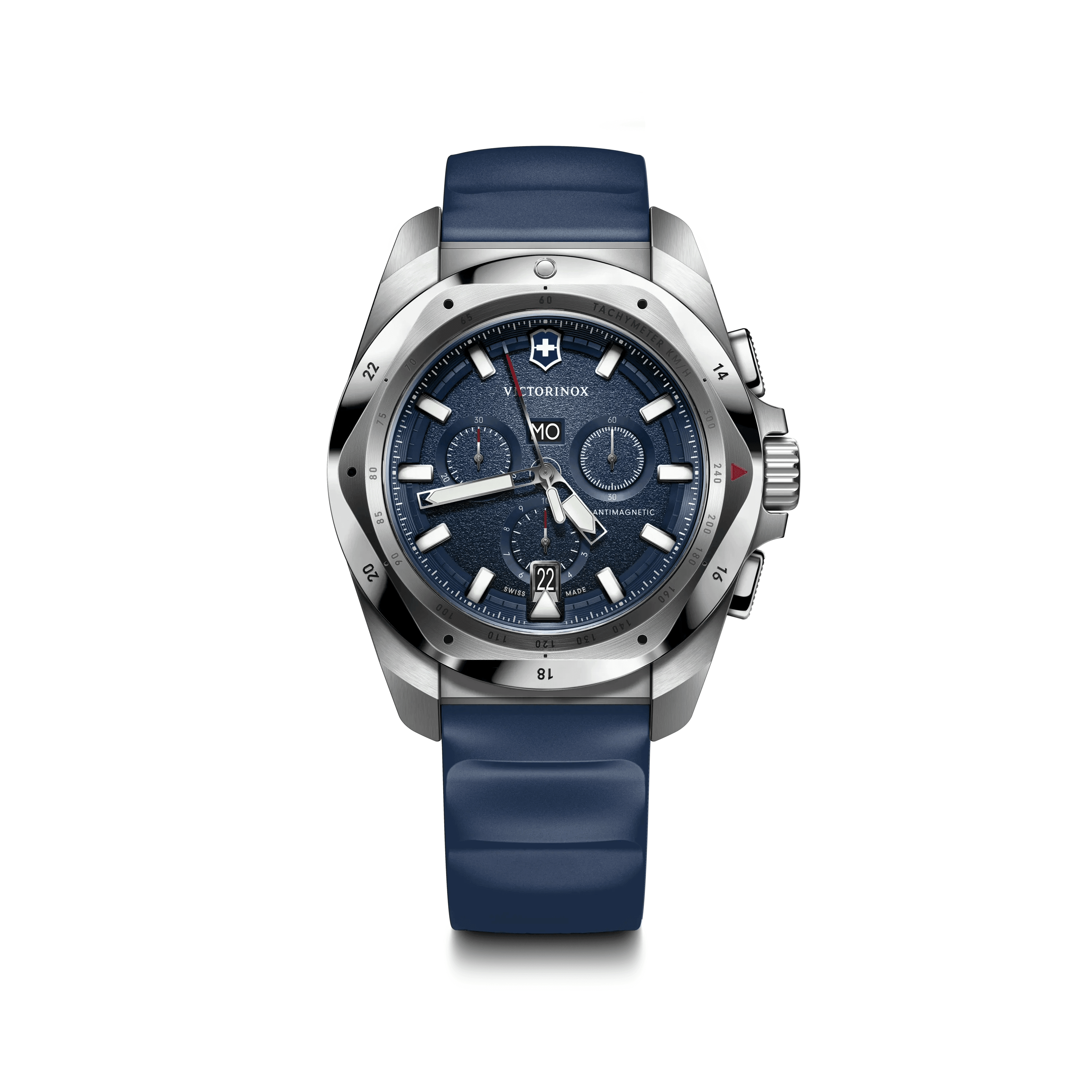 I.N.O.X. Chronograph 43mm — Blue Dial / Blue Rubber Strap — Victorinox style 241984