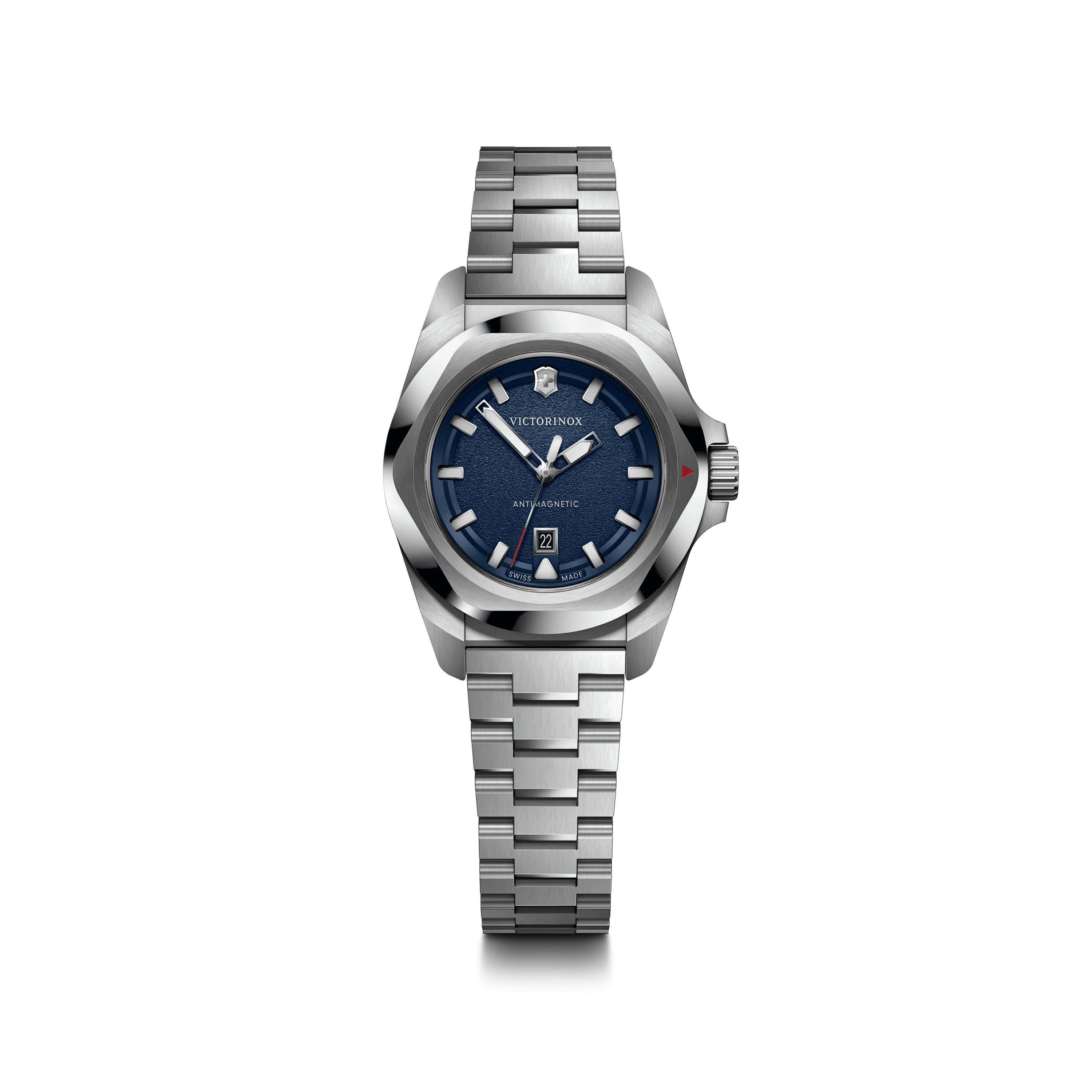 I.N.O.X. Quartz 32mm — Blue Dial / Silver Stainless Steel Bracelet — Victorinox style 242038