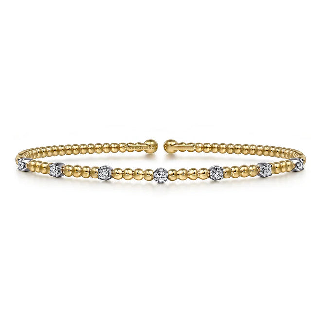 Station Diamond Bead Bangle