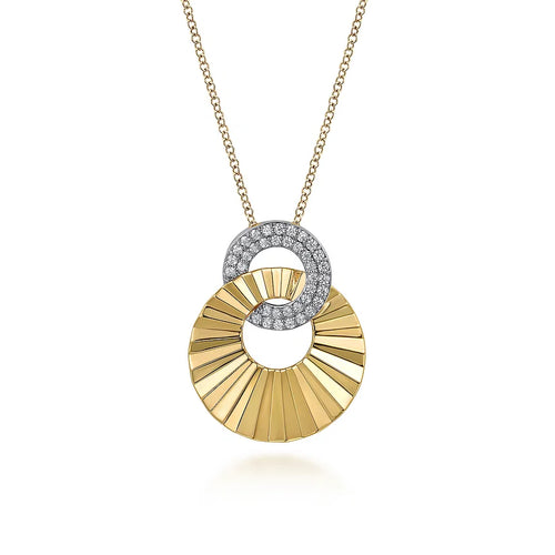Double Disc Diamond Cut Necklace