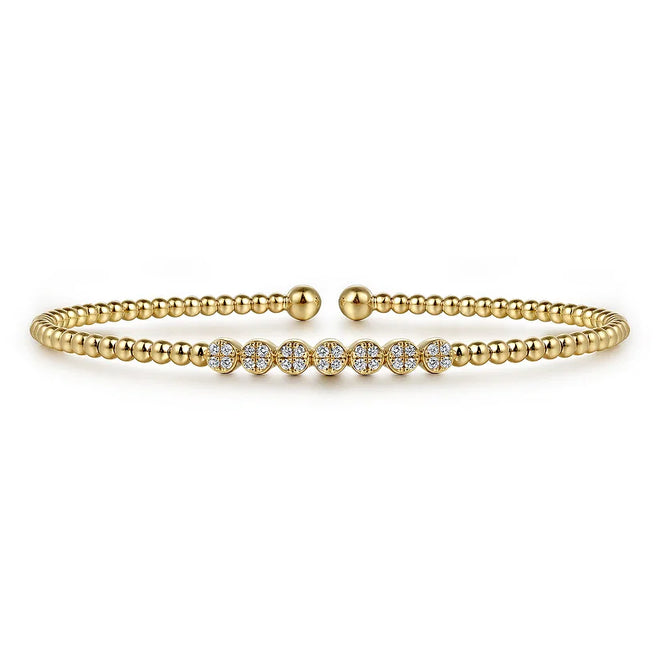 Round Accents Diamond Bangle