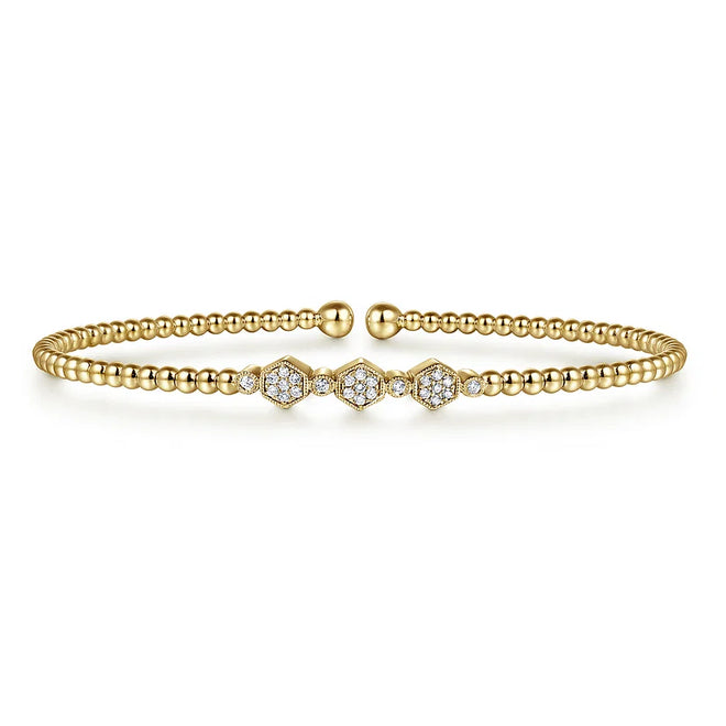 Hexagon Diamond Bangle