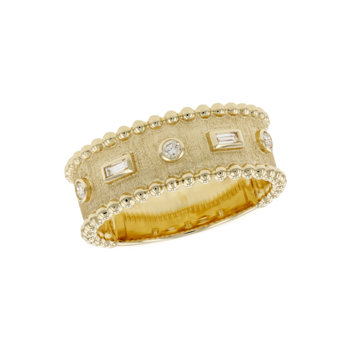 Wide Bezel Diamond Ring