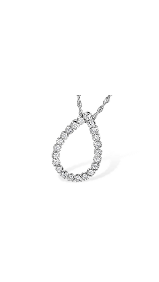 Open Teardrop Diamond Pendant