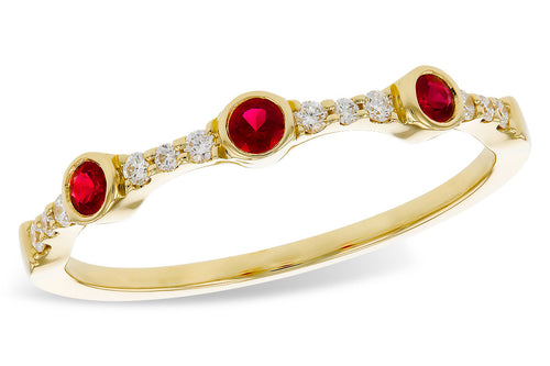 Ruby and Diamond Stacking Ring