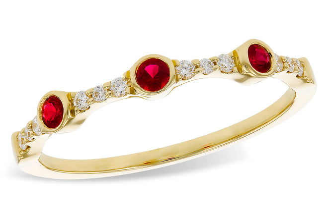 Ruby and Diamond Stacking Ring