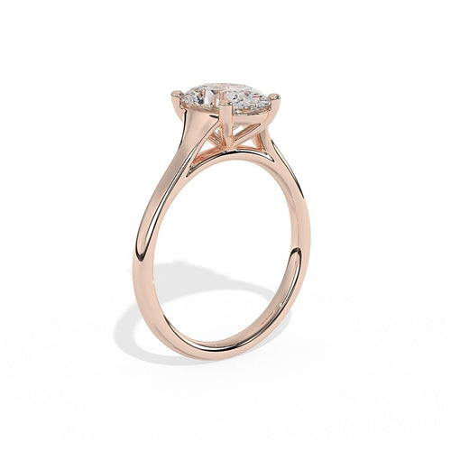 Oval Tapered Cathedral Solitaire