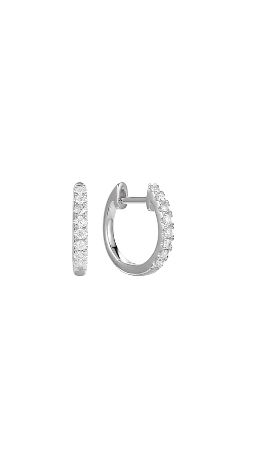 Single Row Huggie Earrings