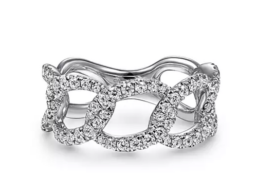 Open Link Diamond Ring