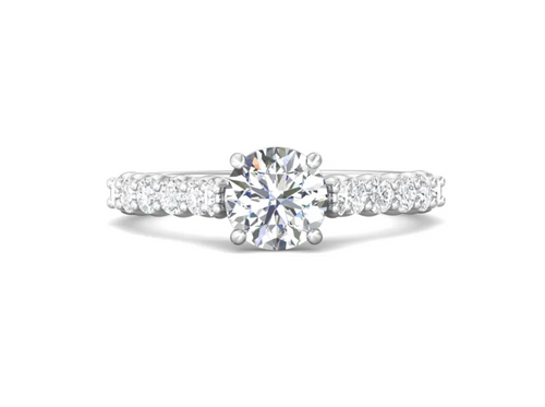 Shared Prong Engagement Ring